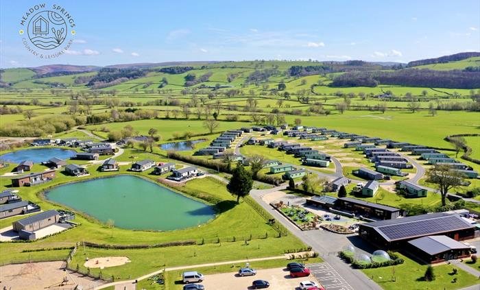 Another great drone shot of the lodge parks and looking across the Trannon valley